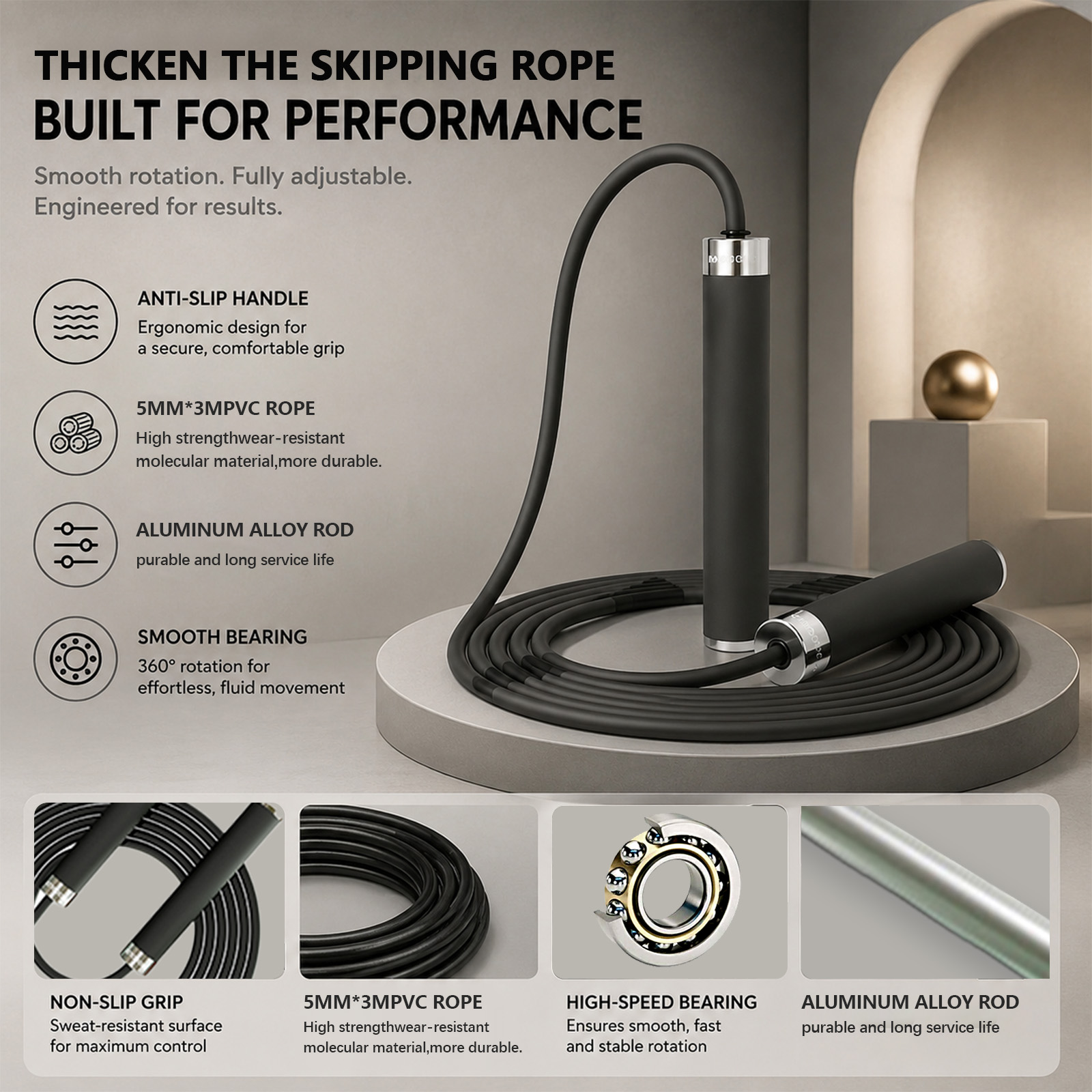 Corde à sauter de boxe pour ad - Skipping Rope Pvc avis et prix