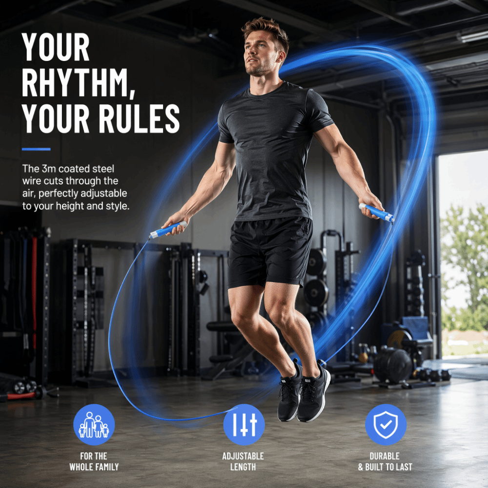 Corde à sauter en fil d'acier  - Skipping Rope Pvc avis et prix